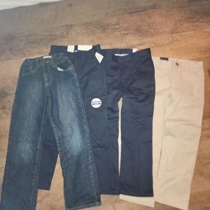 4 pairs of brand new boy's pants size 7